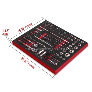332Pcs Mechanics Tool Set with EVA Foam Insert Trays for Tool Chest Cabinet Trolley Garage Auto Repair Workshop