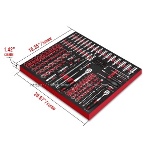 491Pcs Professional Tool Set with EVA Foam Trays Socket Wrench Kit for Tool Chest Cabinet Trolley Auto Repair