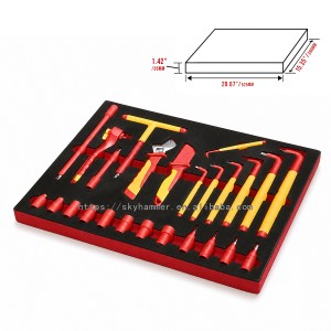 107Pc VDE 1000V Insulated Tool Set 5-Drawer Rolling EVA Foam