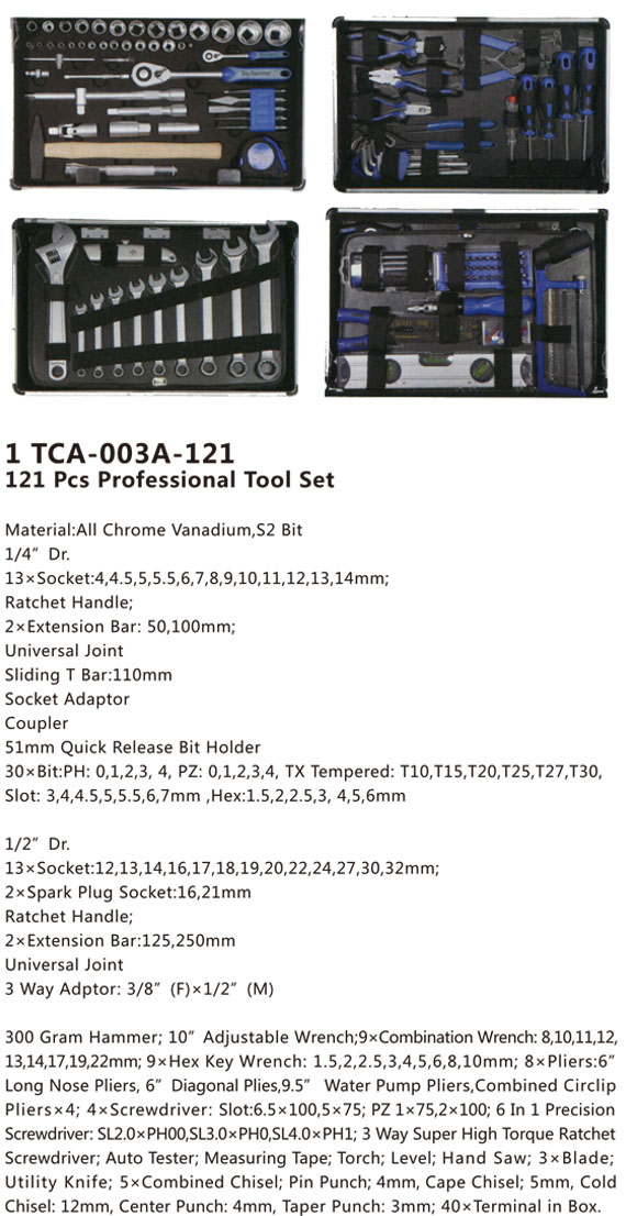 TCA-003A-121 Professional Tool Set-1