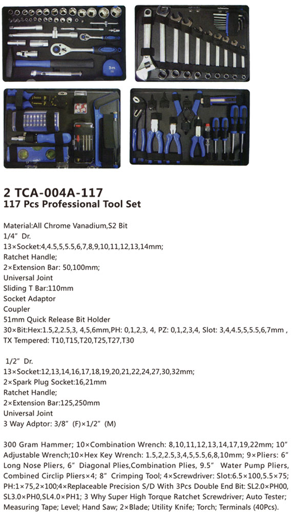 TCA-004A-117 Professional Tool Set-1