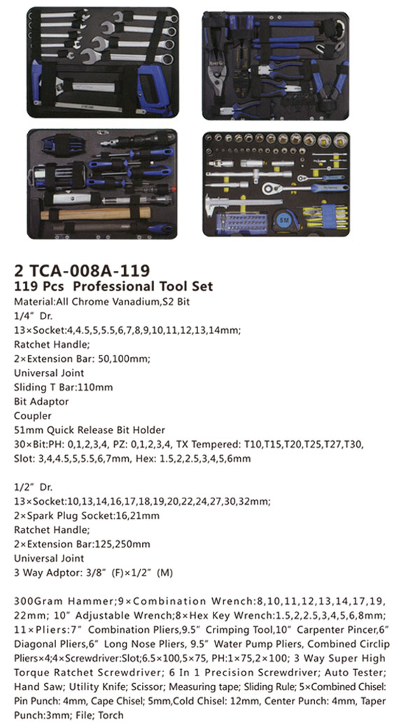 TCA-008A-119 Professional Tool Set -1