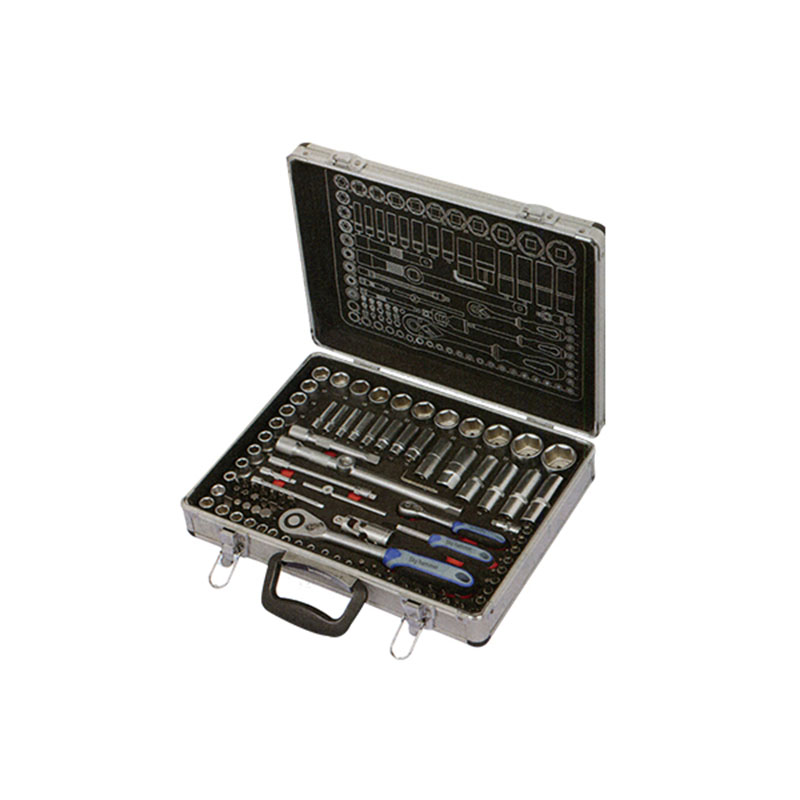 Special Price for Silver Aluminum Briefcase With Foam – TCA-038A-494 Aluminum Case with Socket set – Sky Hammer
