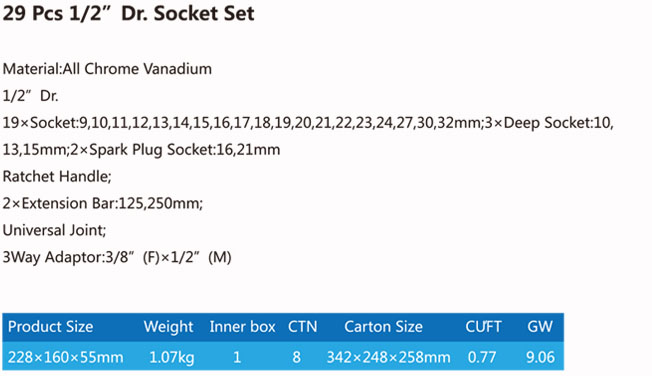 TCA-040A-429 Aluminum Case with Socket set