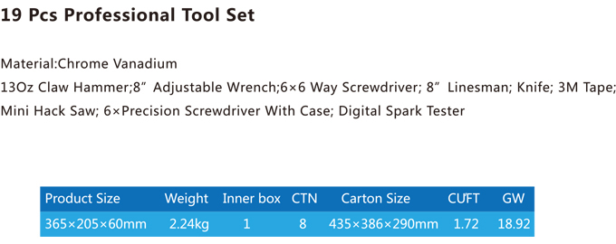TCD-002A-019 tool set-1