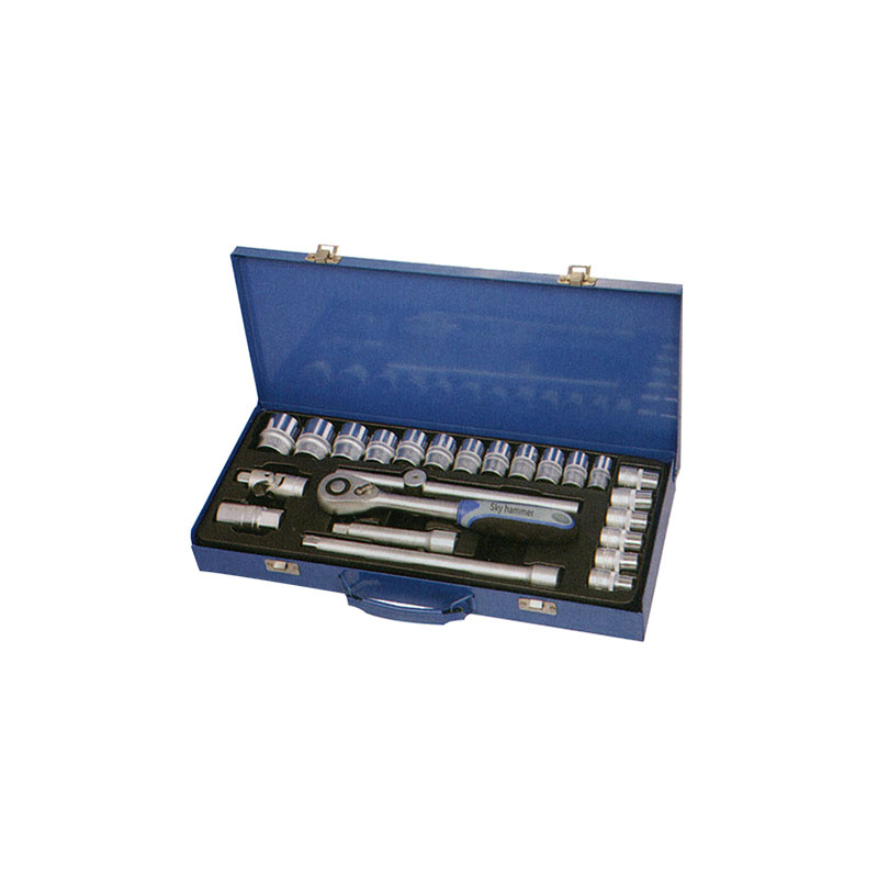 China Cheap price Kraft Tools -
TCE-008A-424 Iron tool case with Professional socket set – Sky Hammer