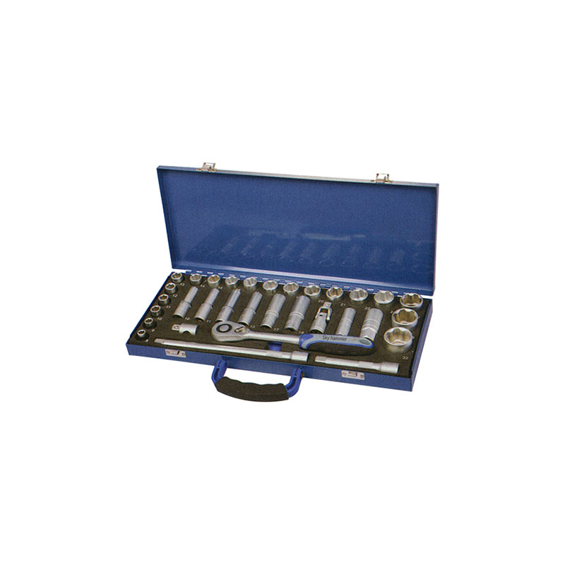 factory low price Windshield Repair Tools -  TCE-009A-434 Iron tool case with Professional socket set – Sky Hammer