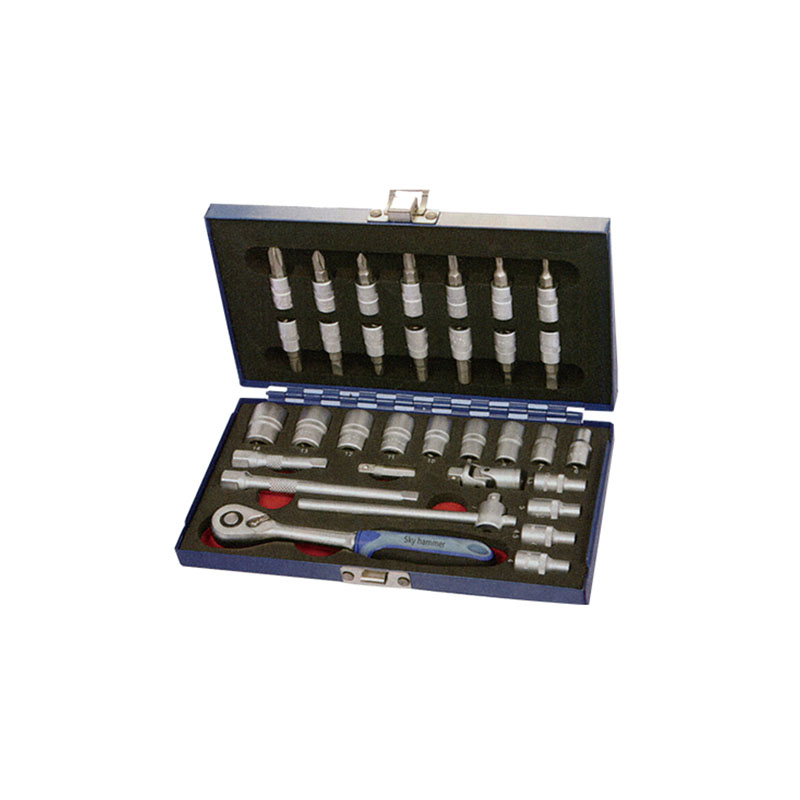 China wholesale Garden Tool -
TCE-013A-233 Iron tool case with Professional socket set – Sky Hammer