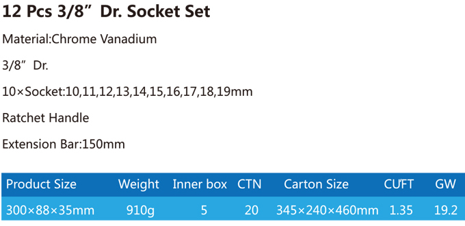 TCK-007A-312 Socket Set-1