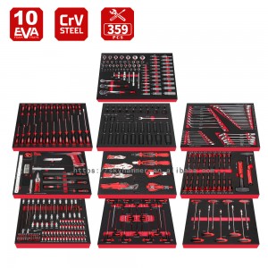359Pc Mechanics Tool Set 10-Drawer Rolling Chest EVA Foam